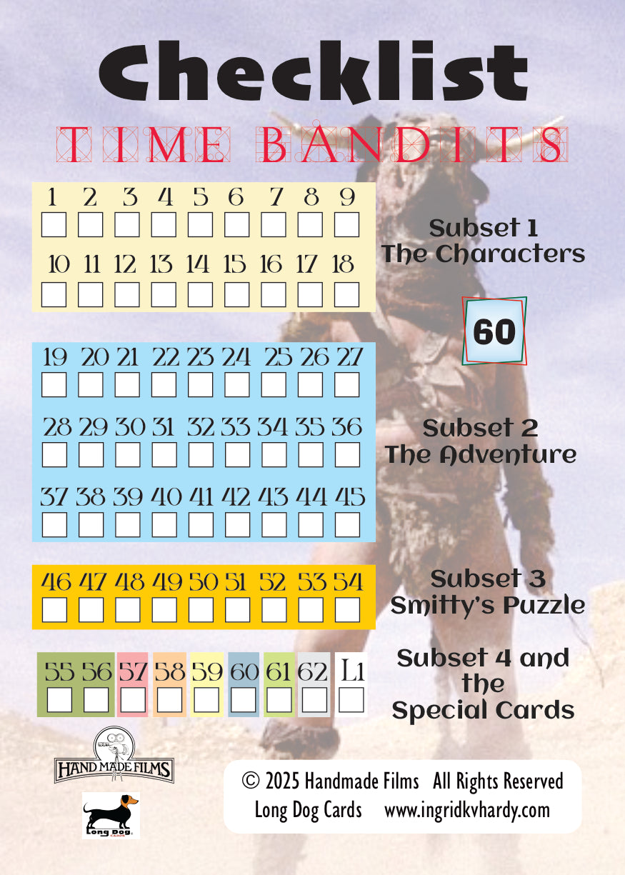 Time Bandits (1981) Trading Card Set LIMITED
